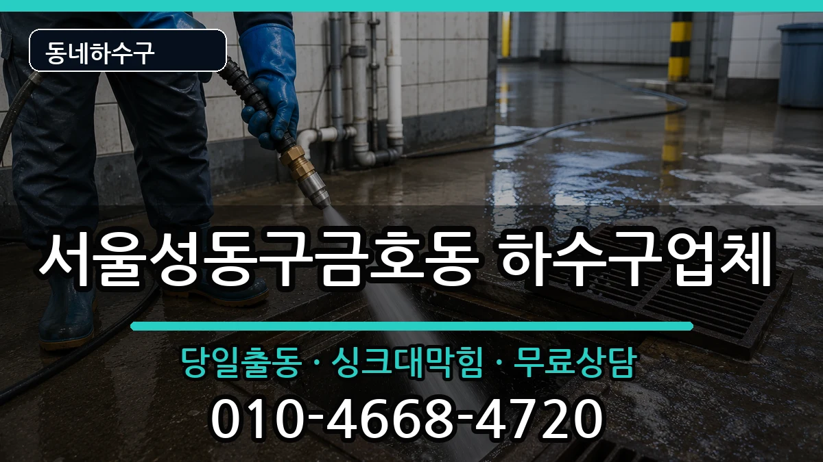 서울성동구금호동 하수구막힘 증상 처리 안내 이미지 3
