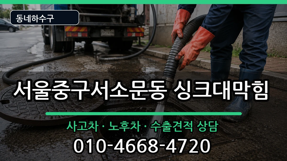 서울중구서소문동 싱크대막힘 증상 처리 안내 이미지 1