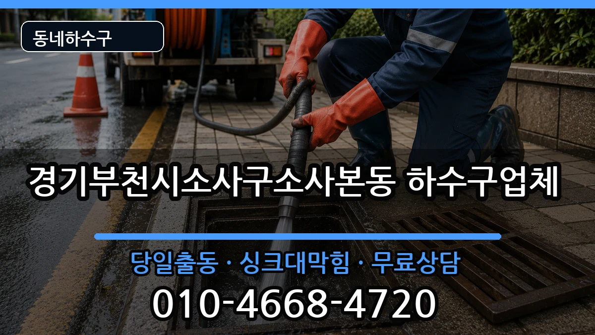 경기부천시소사구소사본동 하수구막힘 증상 처리 안내 이미지 1