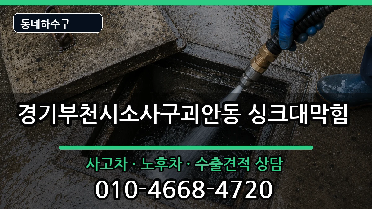 경기부천시소사구괴안동 싱크대막힘 증상 처리 안내 이미지 3