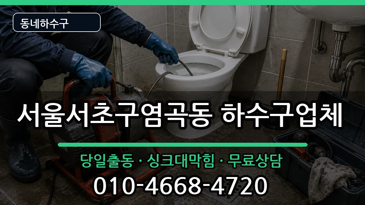 서울서초구염곡동 하수구막힘 증상 처리 안내 이미지 2
