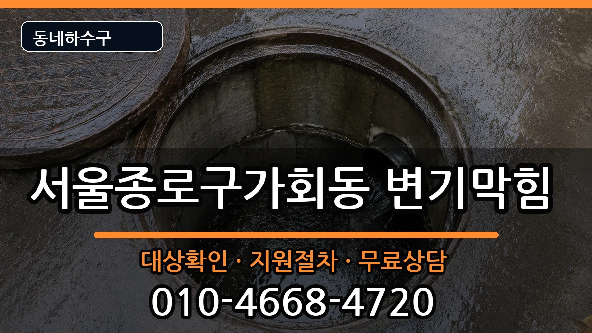 서울종로구가회동 변기막힘 증상 처리 안내 이미지 1