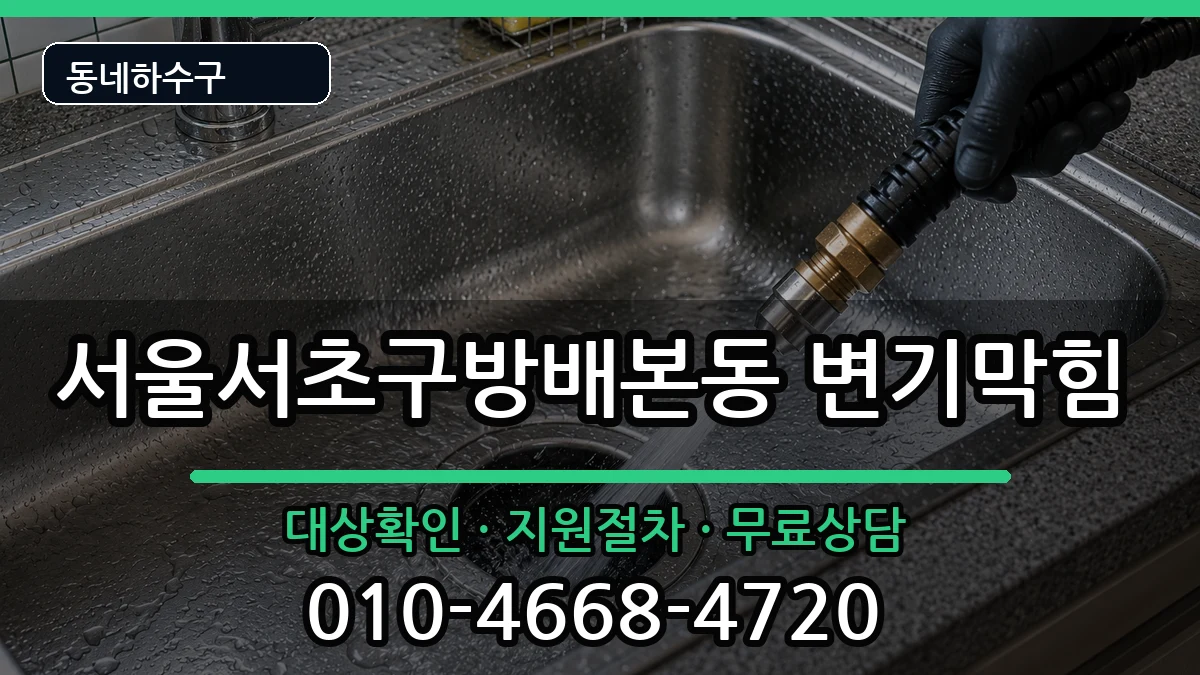 서울서초구방배본동 변기막힘 증상 처리 안내 이미지 1