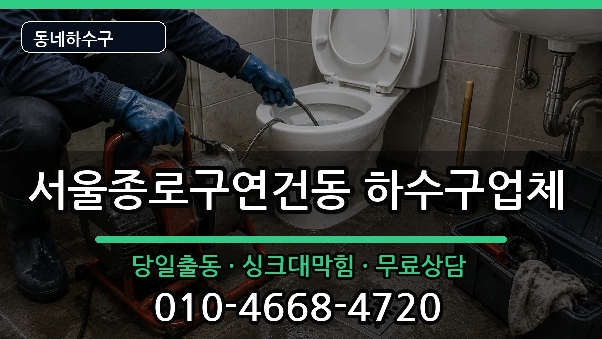 서울종로구연건동 하수구막힘 증상 처리 안내 이미지 1