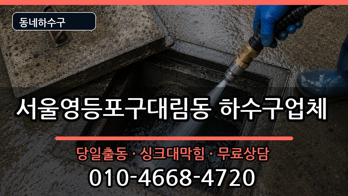 서울영등포구대림동 하수구막힘 서울영등포구대림동 하수구막힘 증상 처리 안내 이미지 2