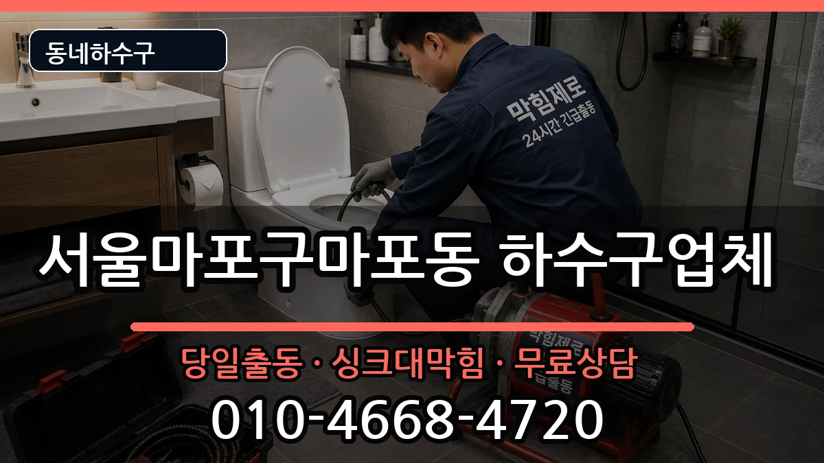 서울마포구마포동  하수구막힘 절차형