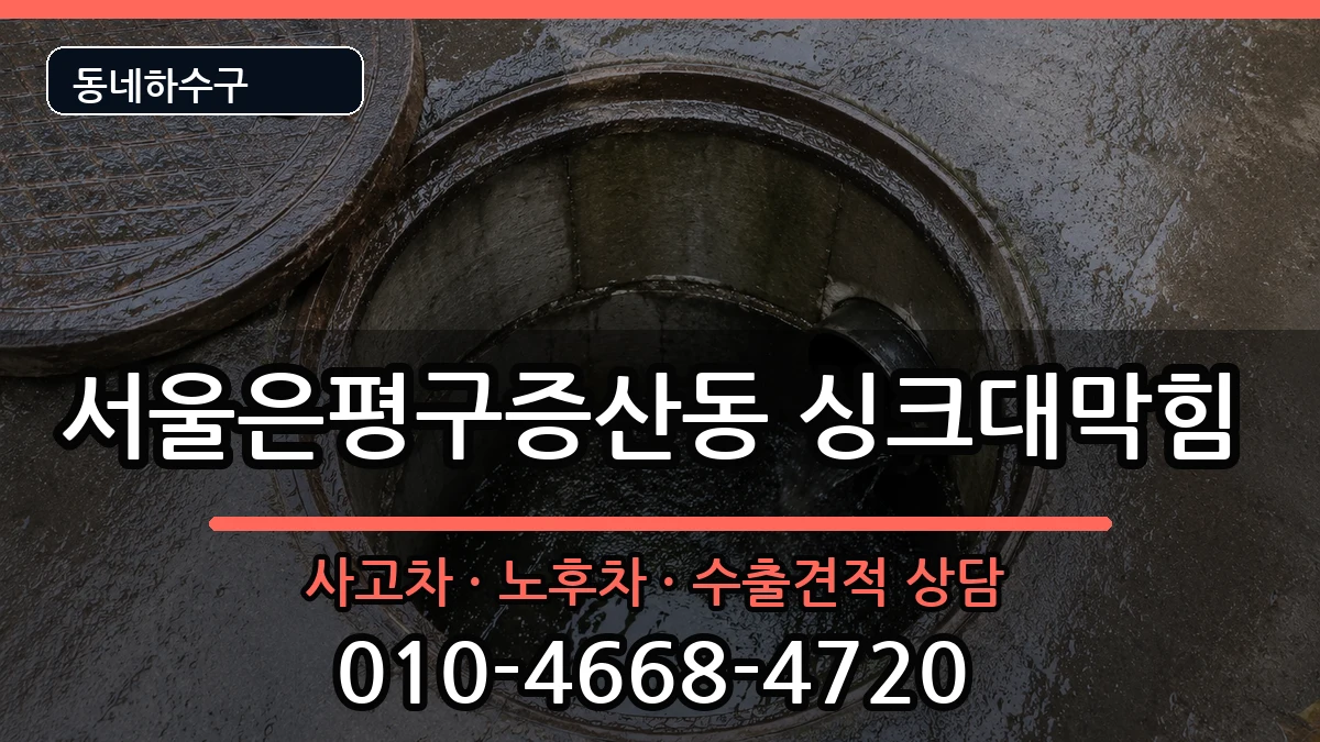 서울은평구증산동 싱크대막힘 증상 처리 안내 이미지 2