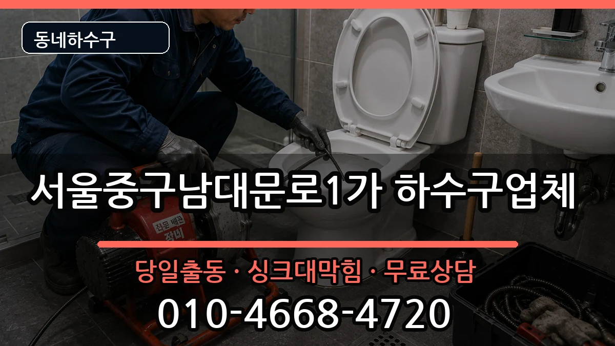 서울중구남대문로1가  하수구막힘 사례형