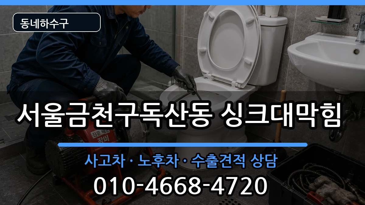 서울금천구독산동 싱크대막힘 서울금천구독산동 싱크대막힘 증상 처리 안내 이미지 1