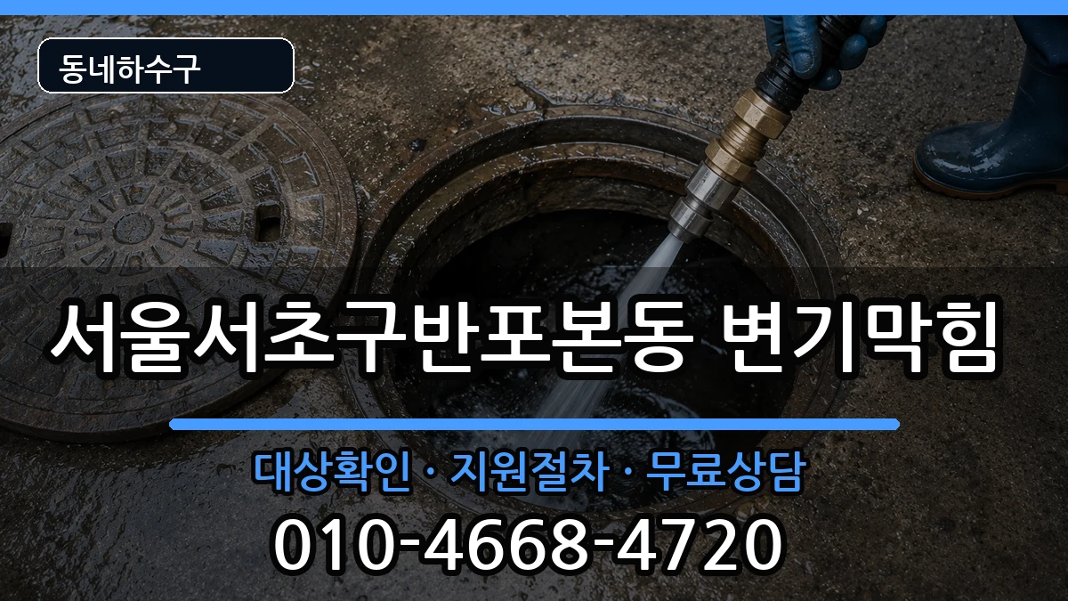 서울서초구반포본동 변기막힘 증상 처리 안내 이미지 3