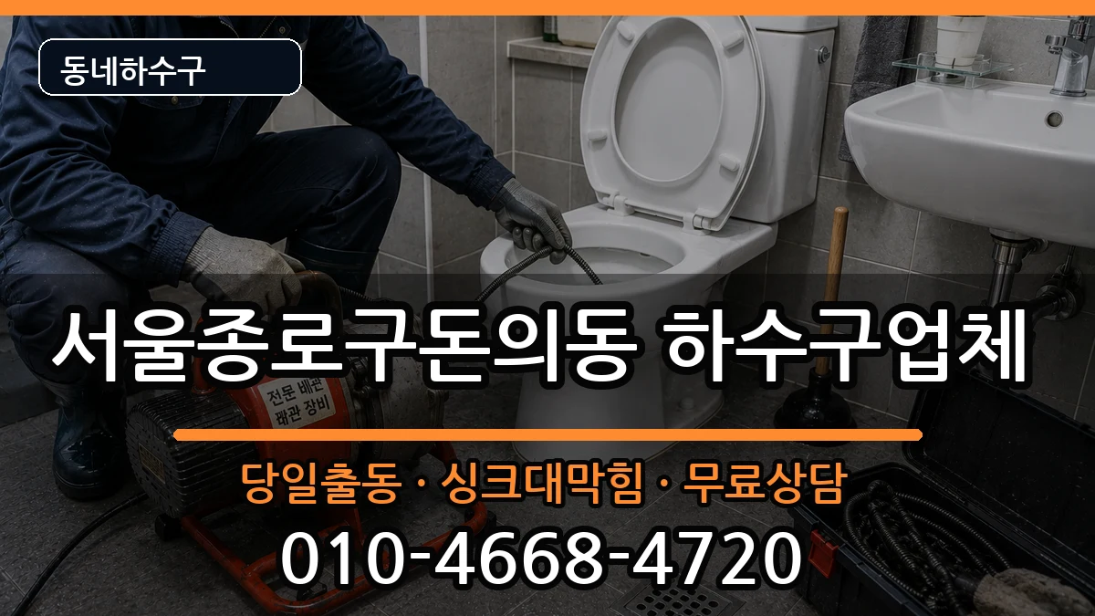 서울종로구돈의동  하수구막힘 비교형