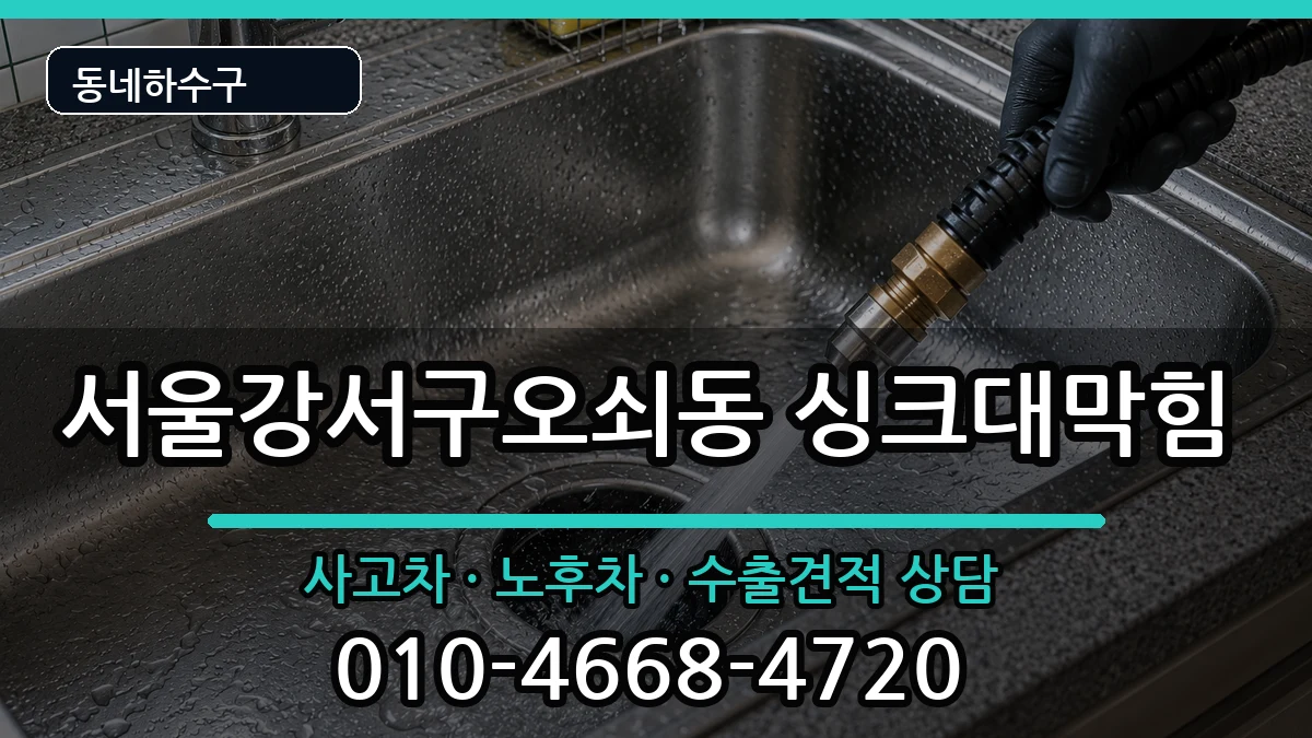 서울강서구오쇠동 싱크대막힘 서울강서구오쇠동 싱크대막힘 증상 처리 안내 이미지 1