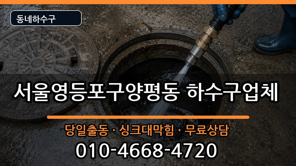 서울영등포구양평동 하수구막힘 서울영등포구양평동 하수구막힘 증상 처리 안내 이미지 2