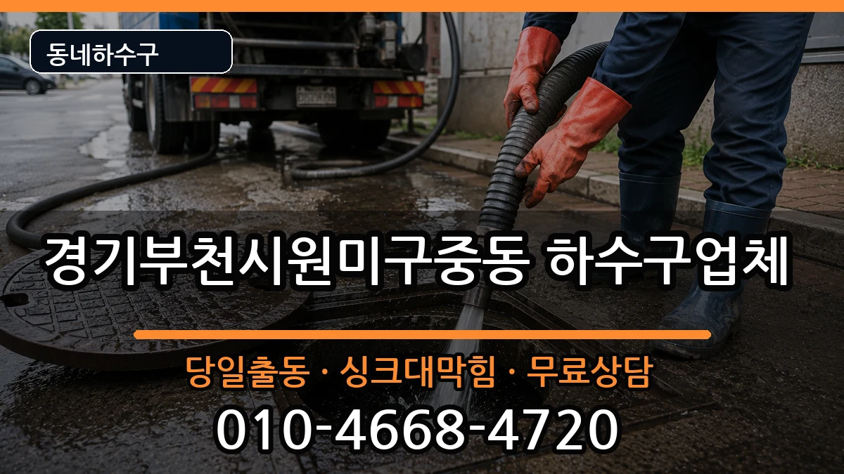 경기부천시원미구중동 하수구막힘 경기부천시원미구중동 하수구막힘 증상 처리 안내 이미지 3