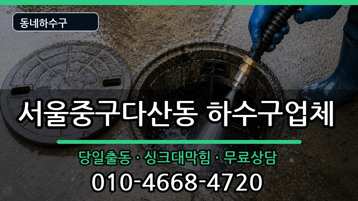 서울중구다산동 하수구막힘 증상 처리 안내 이미지 1