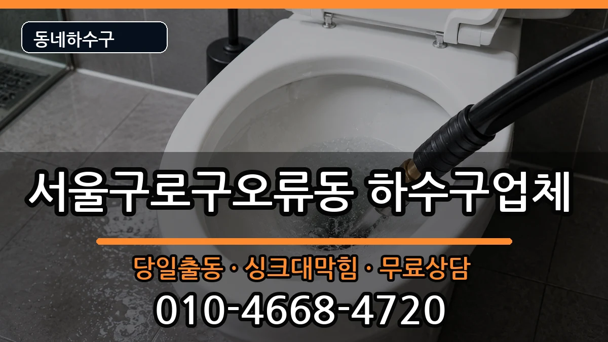 서울구로구오류동 하수구막힘 증상 처리 안내 이미지 3