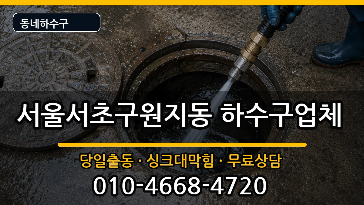서울서초구원지동  하수구막힘 주의사항형