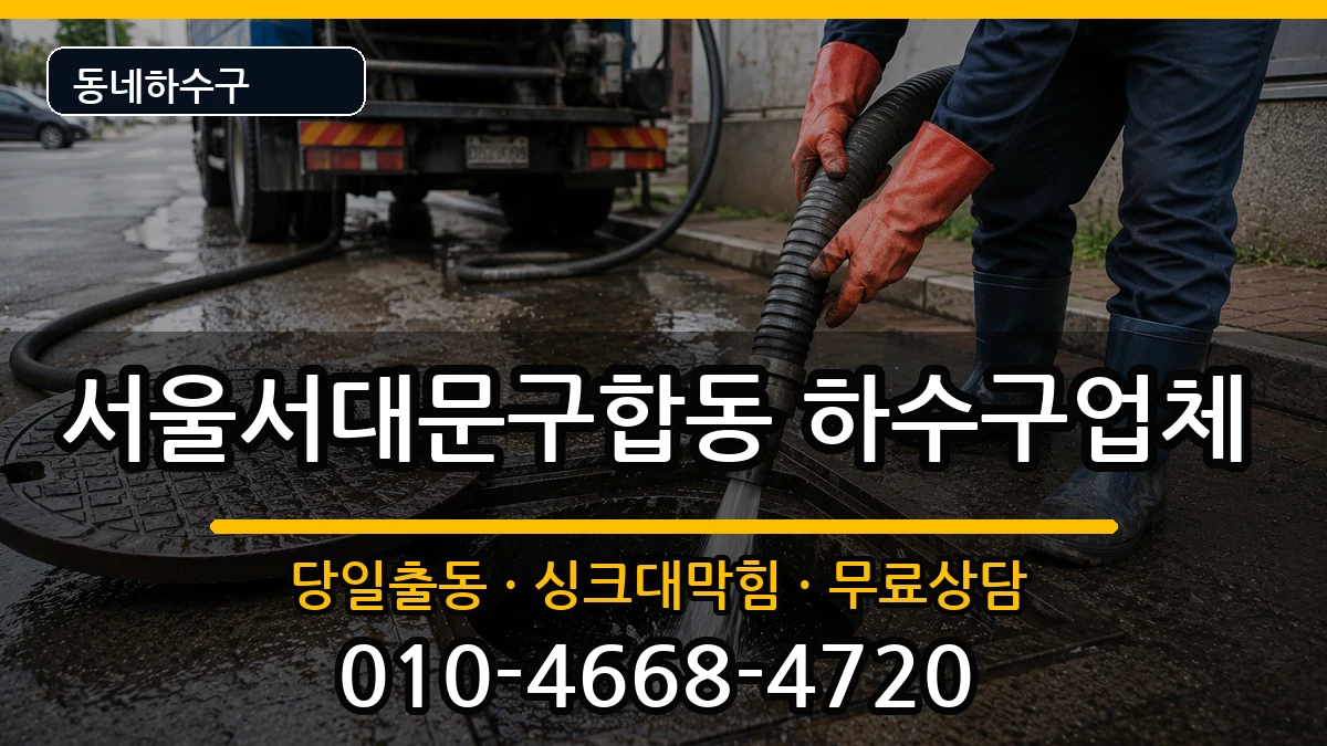 서울서대문구합동 하수구막힘 증상 처리 안내 이미지 1