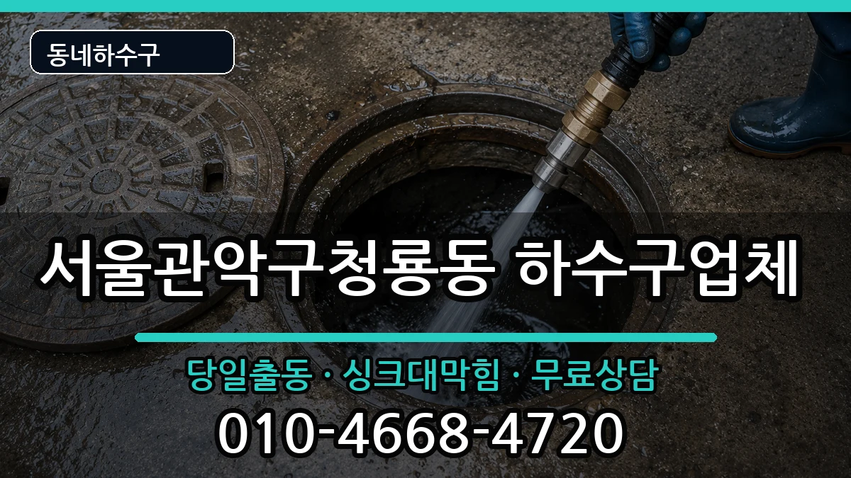서울관악구청룡동 하수구막힘 증상 처리 안내 이미지 1