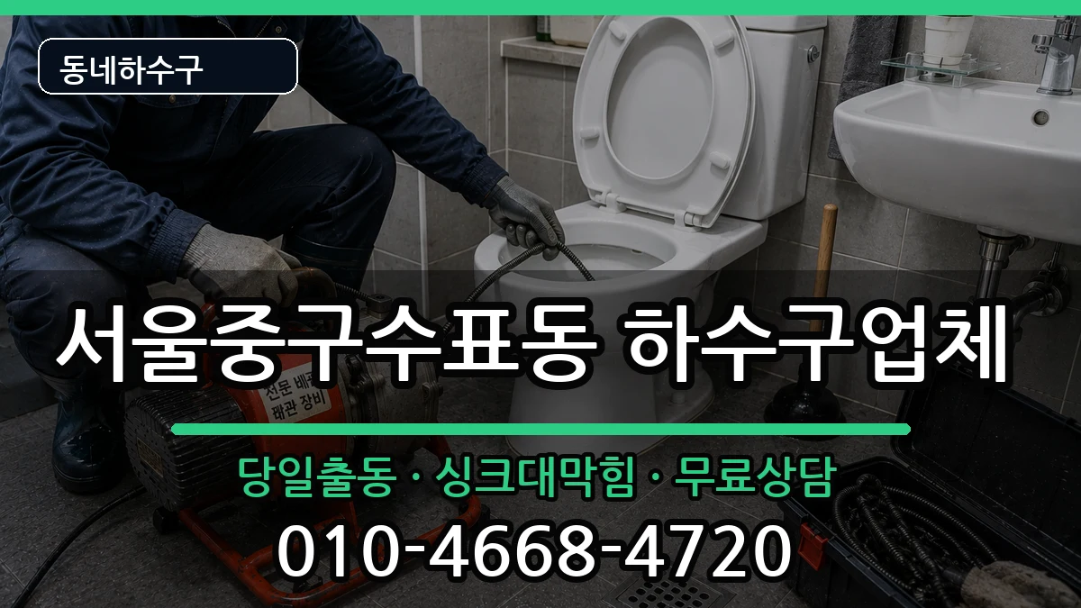 서울중구수표동 하수구막힘 증상 처리 안내 이미지 1