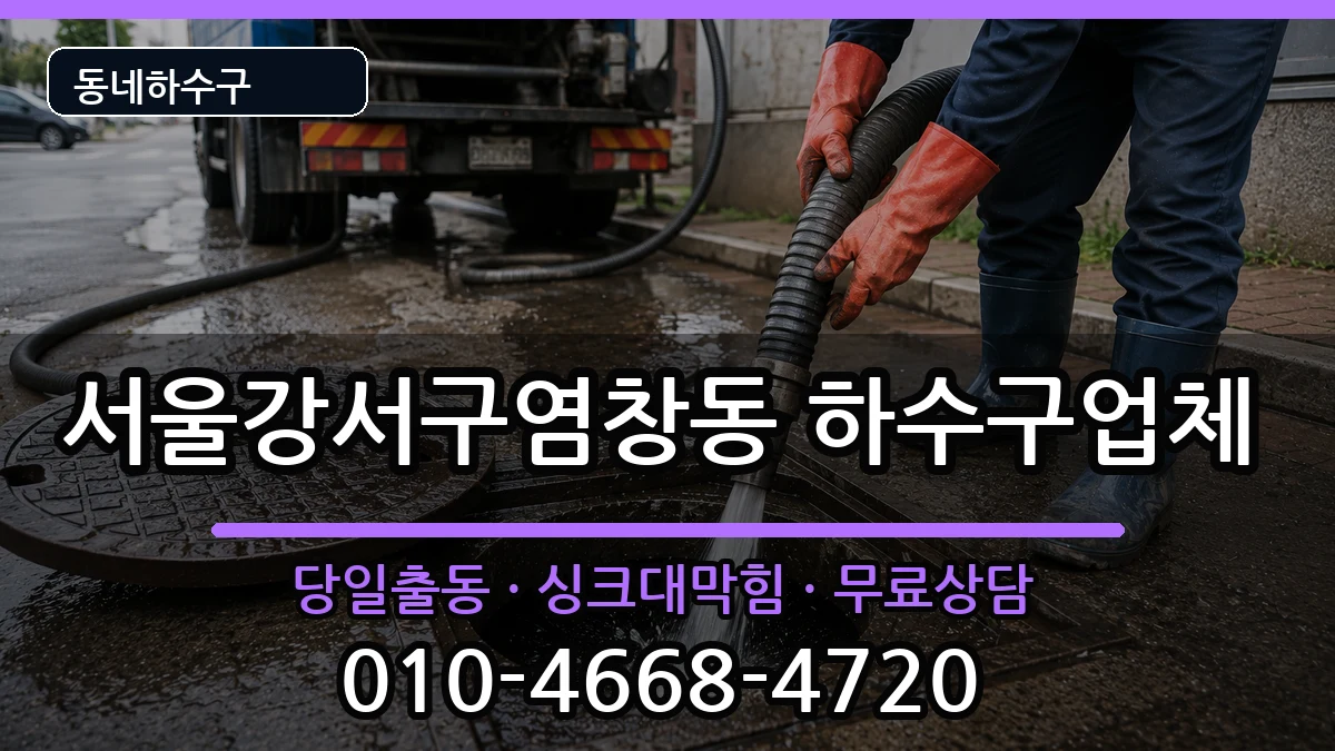 서울강서구염창동 하수구막힘 증상 처리 안내 이미지 1