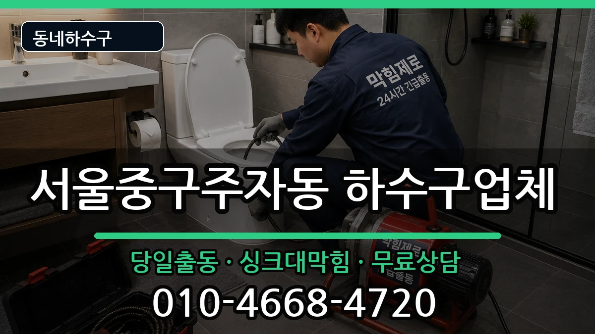 서울중구주자동 하수구막힘 증상 처리 안내 이미지 2