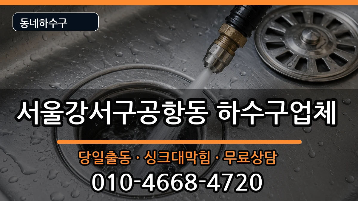 서울강서구공항동 하수구막힘 증상 처리 안내 이미지 1