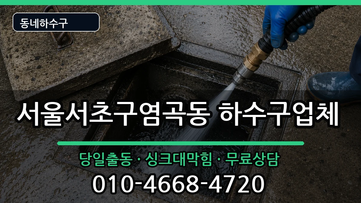 서울서초구염곡동 하수구막힘 증상 처리 안내 이미지 1