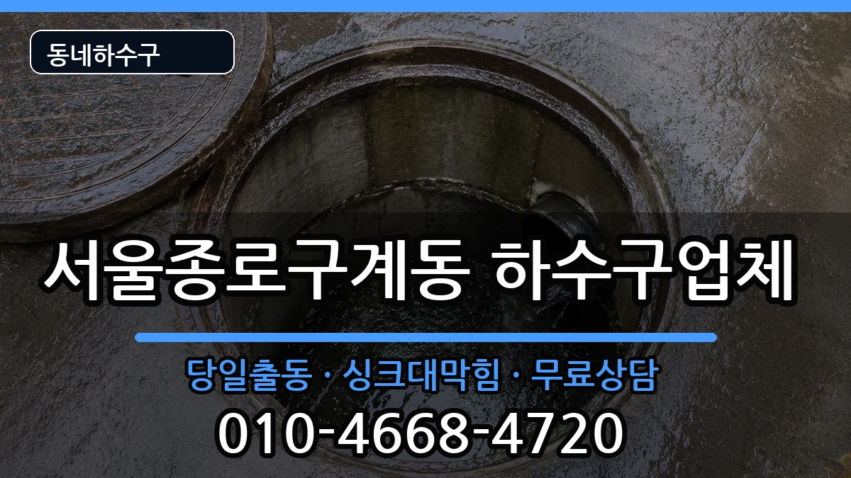 서울종로구계동 하수구막힘 서울종로구계동 하수구막힘 증상 처리 안내 이미지 2