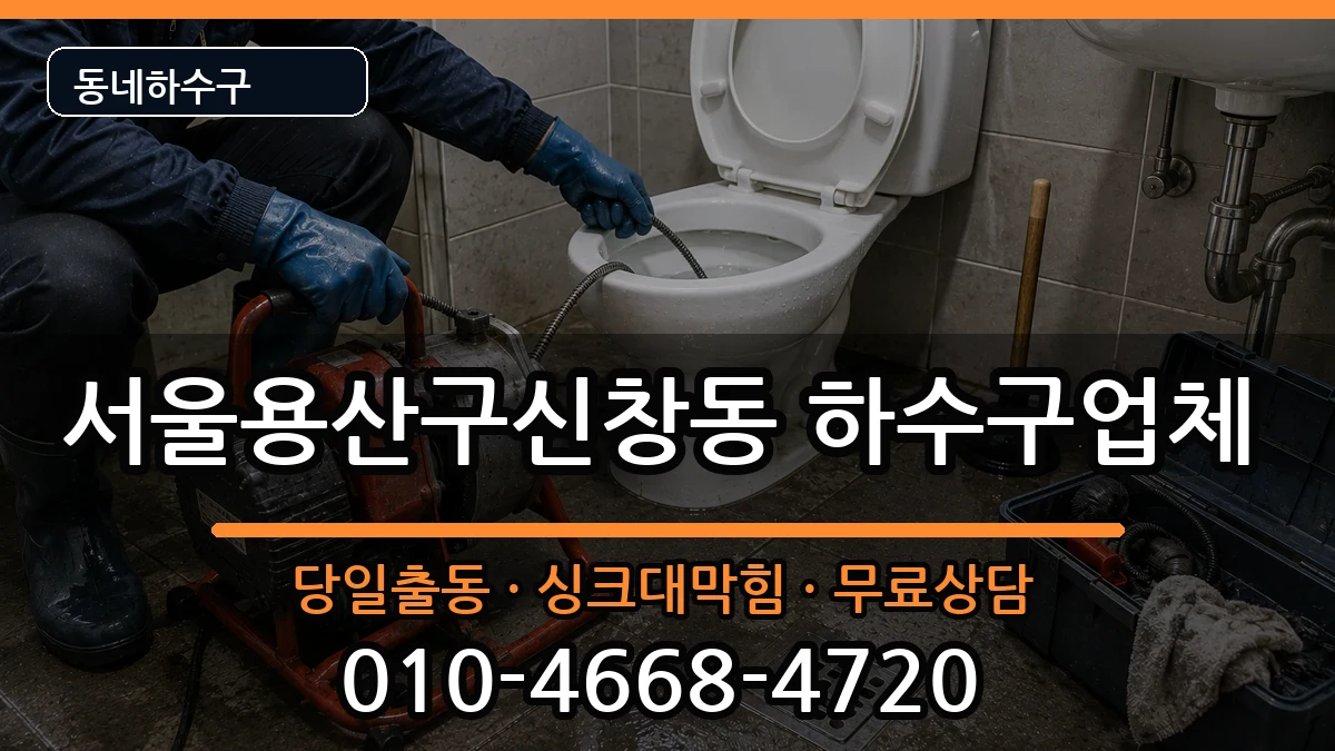 서울용산구신창동 하수구막힘 증상 처리 안내 이미지 2