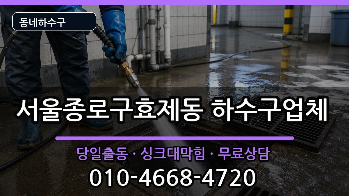 서울종로구효제동 하수구막힘 서울종로구효제동 하수구막힘 증상 처리 안내 이미지 3