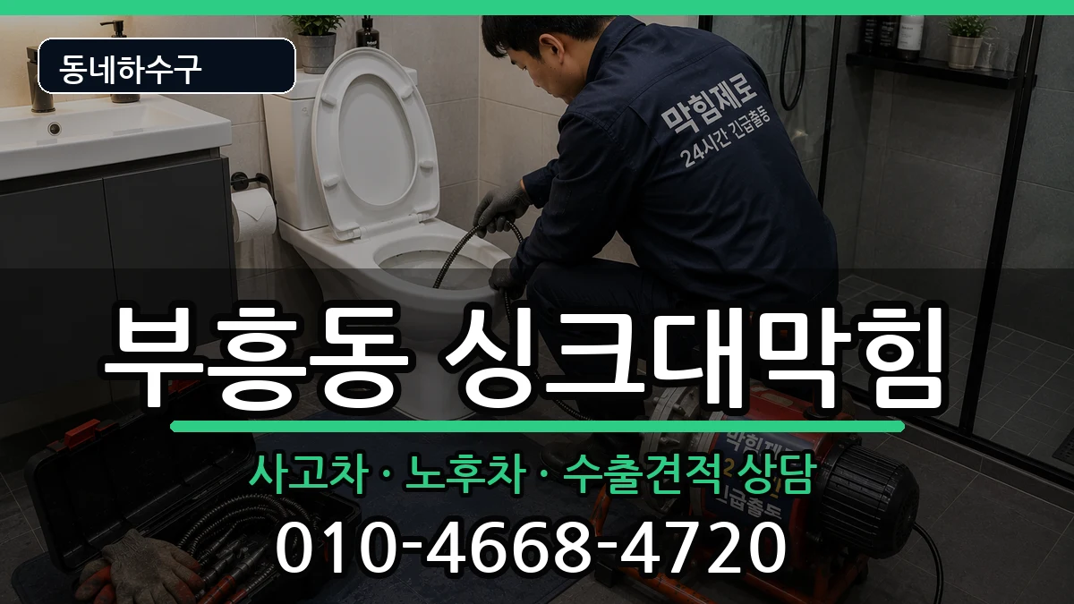 경기안양시동안구부흥동 싱크대막힘 증상 처리 안내 이미지 3