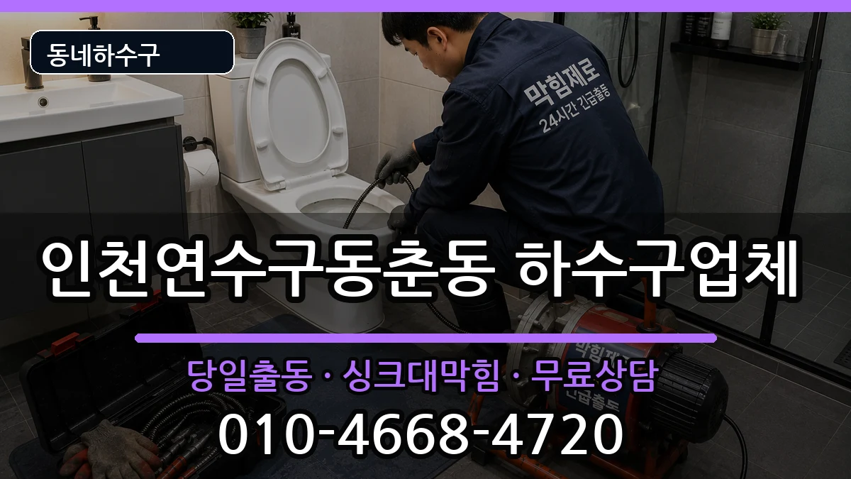 인천연수구동춘동 하수구막힘 인천연수구동춘동 하수구막힘 증상 처리 안내 이미지 2