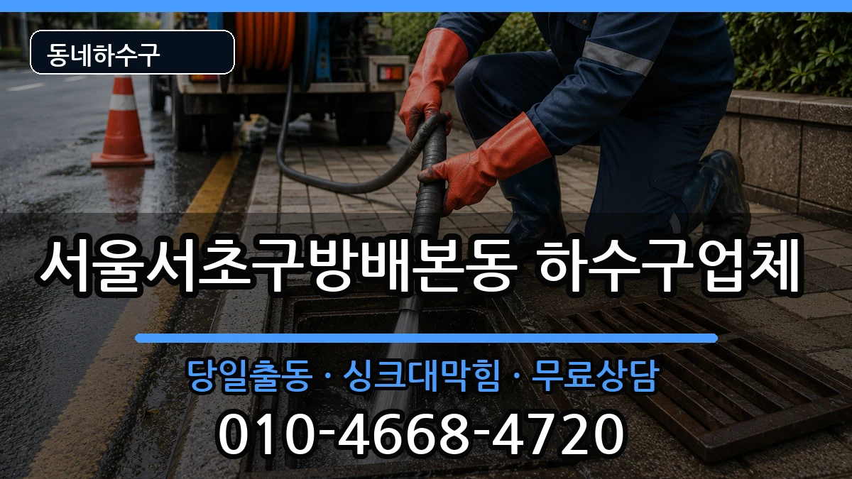 서울서초구방배본동 하수구막힘 증상 처리 안내 이미지 3