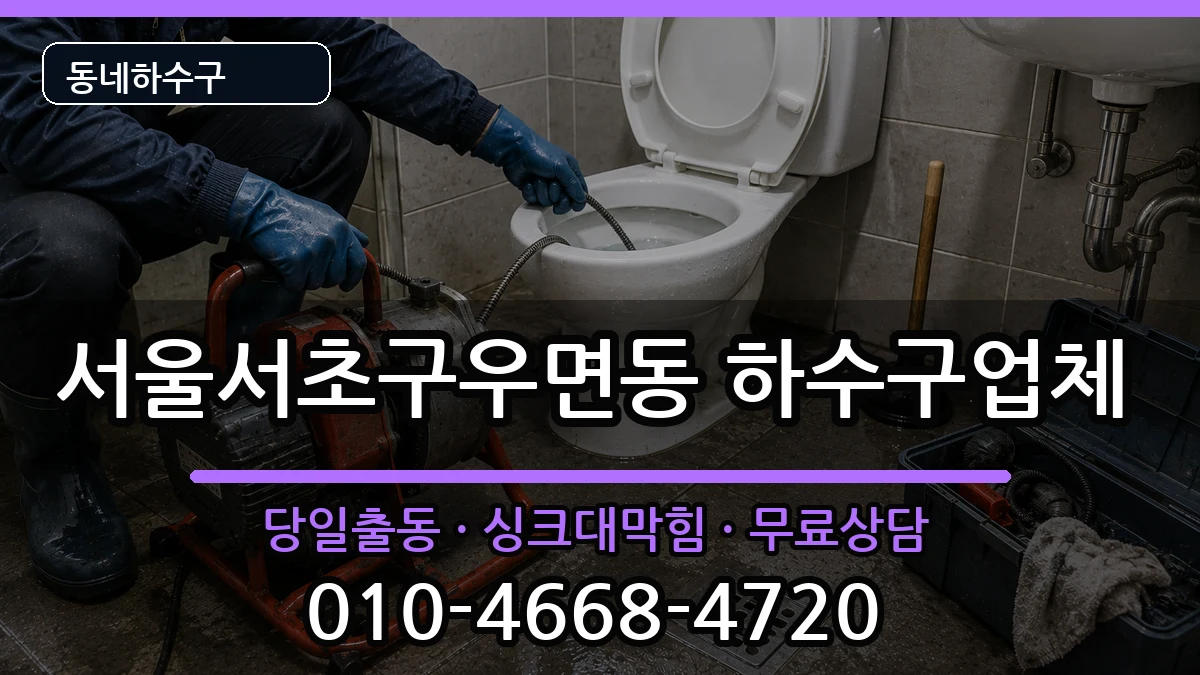 서울서초구우면동 하수구막힘 증상 처리 안내 이미지 3