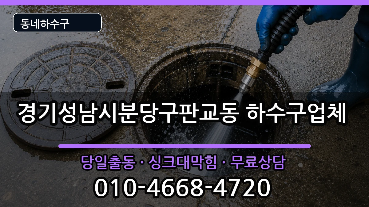경기성남시분당구판교동 하수구막힘 경기성남시분당구판교동 하수구막힘 증상 처리 안내 이미지 1
