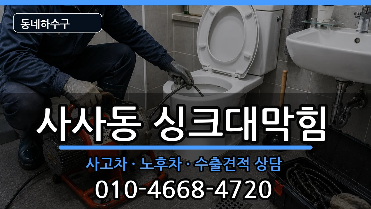 경기안산시상록구사사동  싱크대막힘 비교형