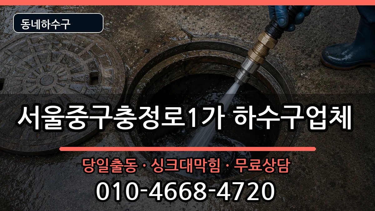 서울중구충정로1가 하수구막힘 증상 처리 안내 이미지 3