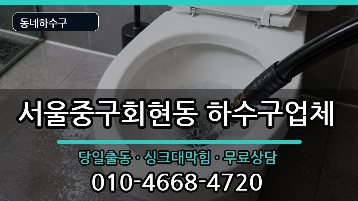 서울중구회현동 하수구막힘 증상 처리 안내 이미지 1