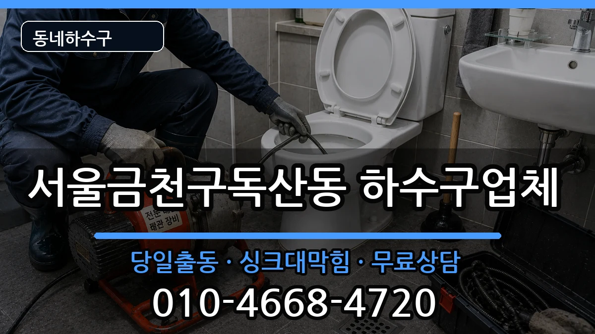 서울금천구독산동 하수구막힘 서울금천구독산동 하수구막힘 증상 처리 안내 이미지 3