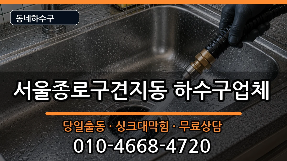 서울종로구견지동 하수구막힘 증상 처리 안내 이미지 3
