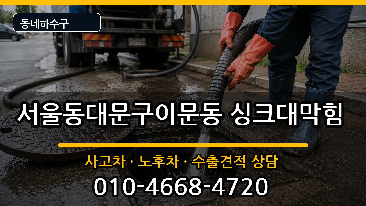 서울동대문구이문동  싱크대막힘 정보형