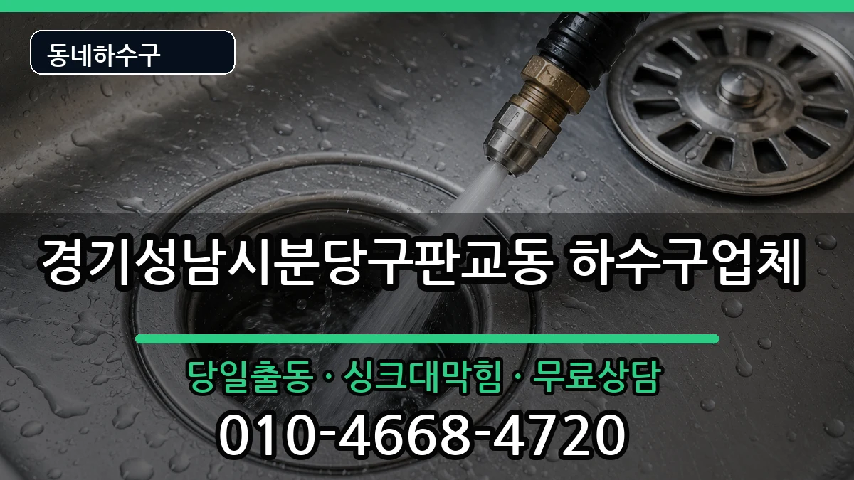 경기성남시분당구판교동 하수구막힘 경기성남시분당구판교동 하수구막힘 증상 처리 안내 이미지 3