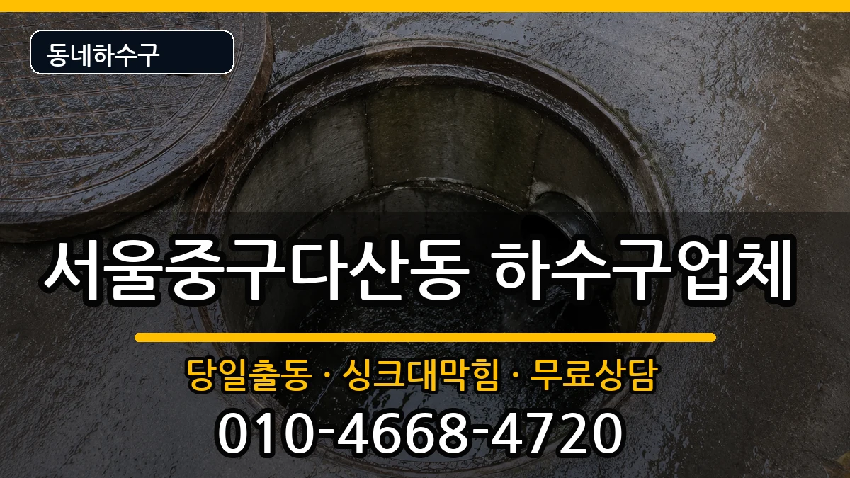 서울중구다산동 하수구막힘 서울중구다산동 하수구막힘 증상 처리 안내 이미지 1