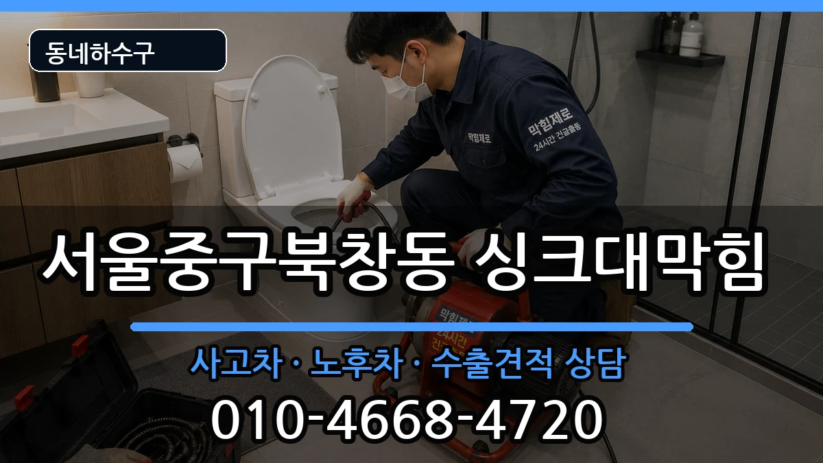 서울중구북창동 싱크대막힘 증상 처리 안내 이미지 3