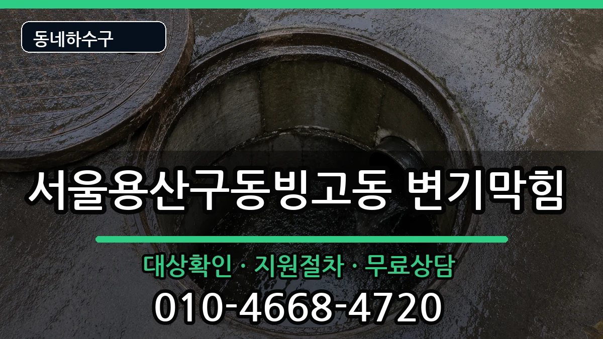 서울용산구동빙고동 변기막힘 증상 처리 안내 이미지 3