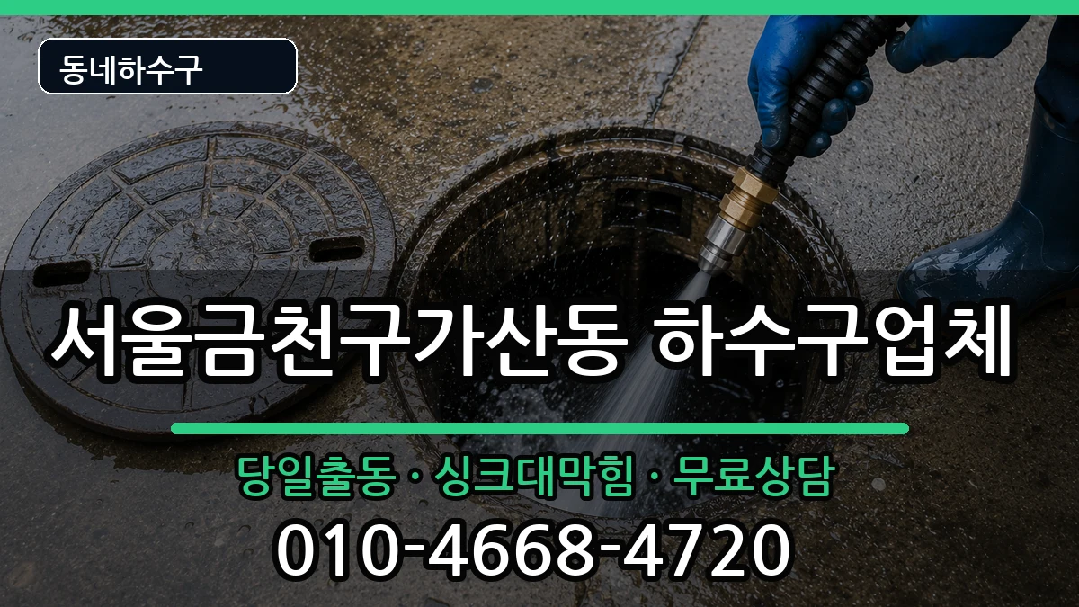 서울금천구가산동 하수구막힘 증상 처리 안내 이미지 2