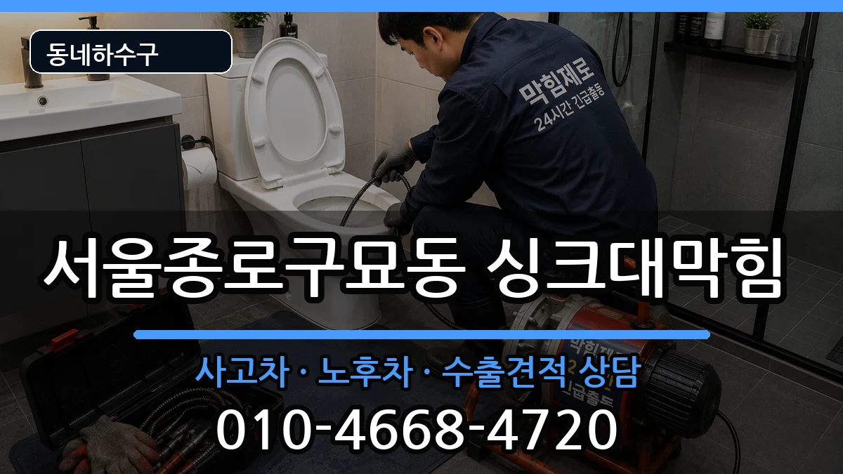 서울종로구묘동 싱크대막힘 서울종로구묘동 싱크대막힘 증상 처리 안내 이미지 3