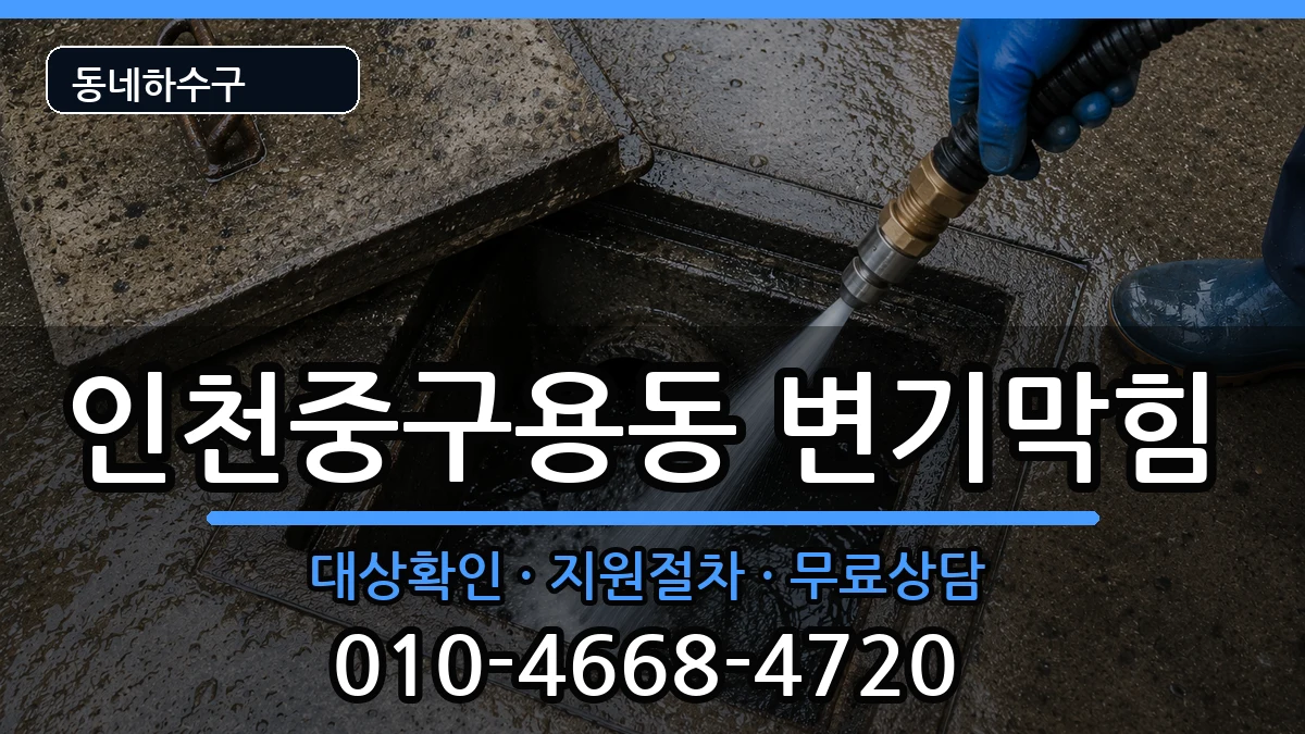 인천중구용동 변기막힘 증상 처리 안내 이미지 1
