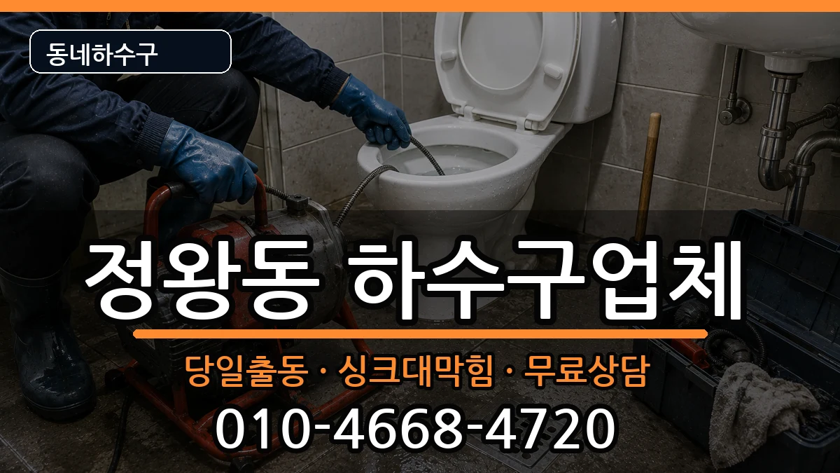 경기시흥시정왕동  하수구막힘 비교형